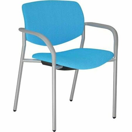 9TO5 SEATING Stack Chair, Armless, 22inx25inx33in, Latte Plastic/BK Frame NTF1210A00BFP19